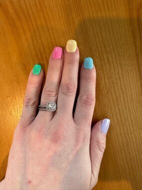 Handmade extra short press on spring nails